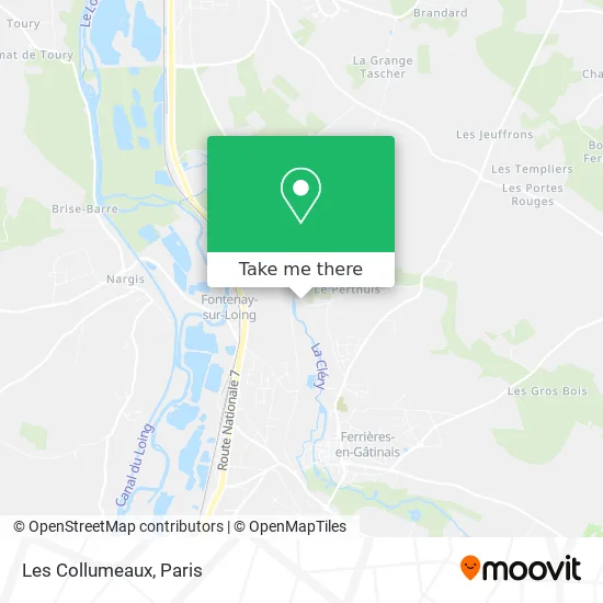 Les Collumeaux map