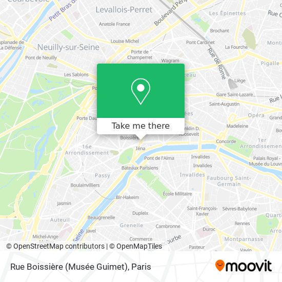 Rue Boissière (Musée Guimet) map