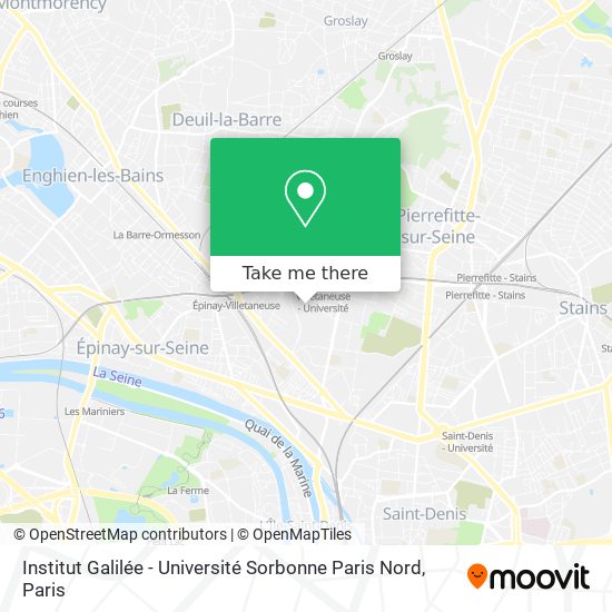 Institut Galilée - Université Sorbonne Paris Nord map