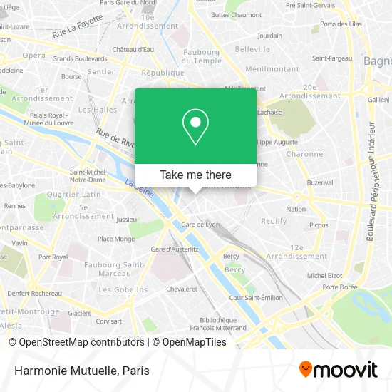 Harmonie Mutuelle map