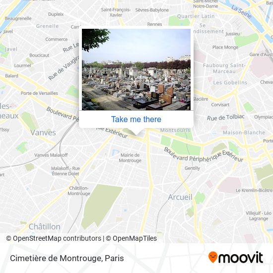 Cimetière de Montrouge map