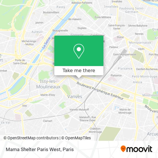 Mama Shelter Paris West map