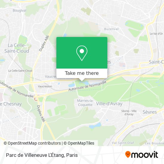 Mapa Parc de Villeneuve L'Étang