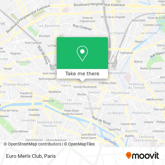 Mapa Euro Men's Club