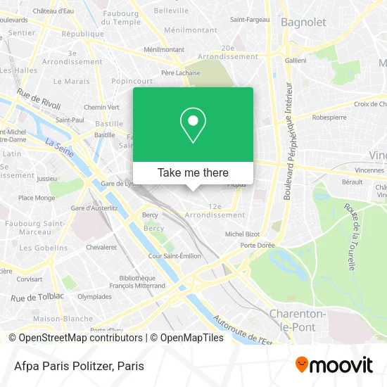 Afpa Paris Politzer map