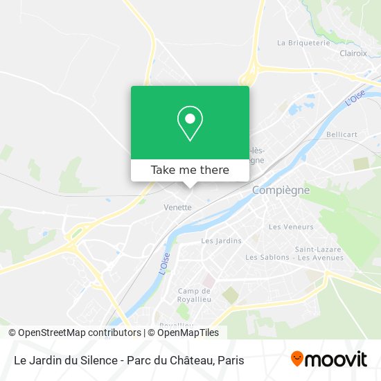 Le Jardin du Silence - Parc du Château map