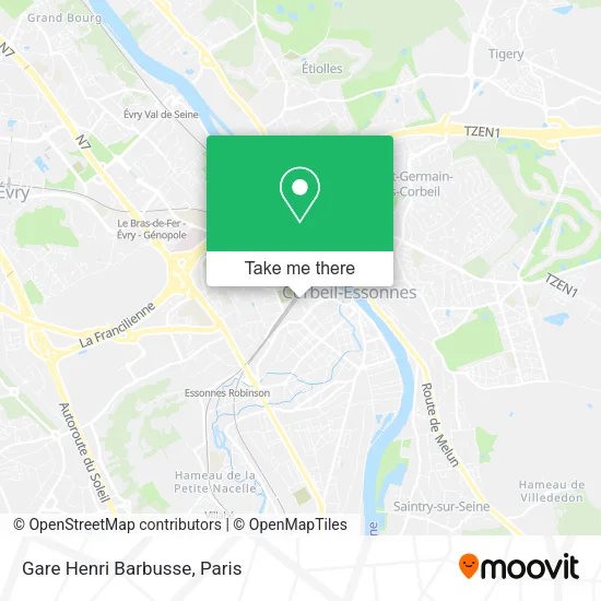 Gare Henri Barbusse map