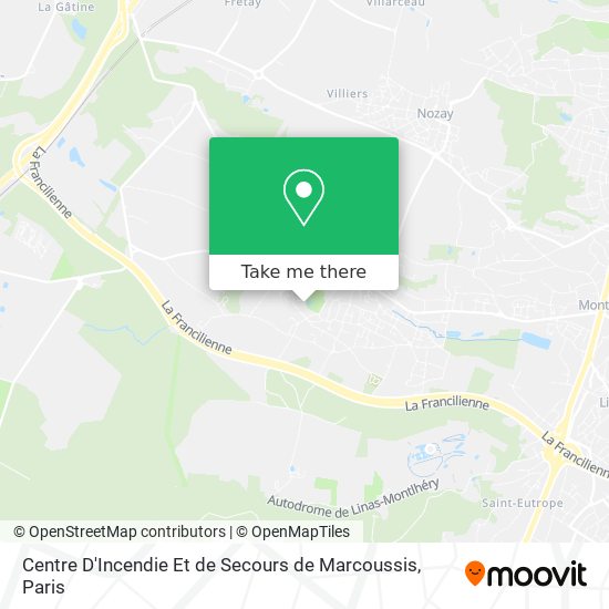 Mapa Centre D'Incendie Et de Secours de Marcoussis