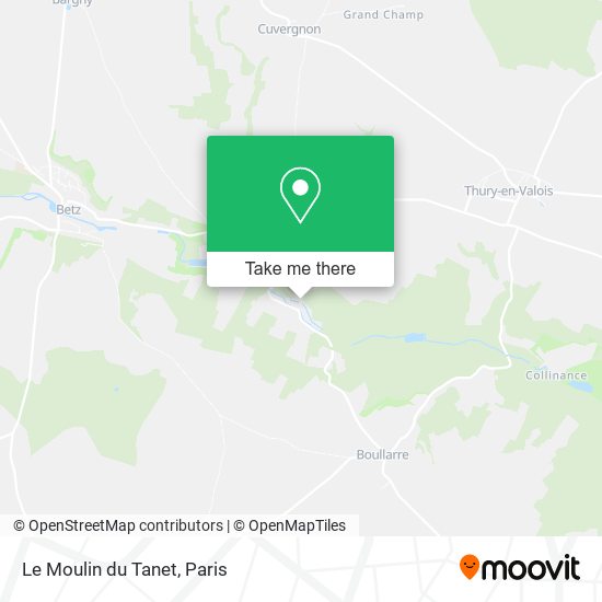 Le Moulin du Tanet map