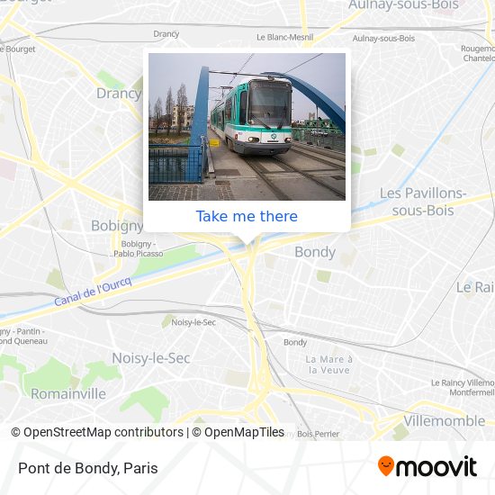 Mapa Pont de Bondy