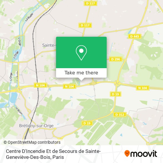 Centre D'Incendie Et de Secours de Sainte-Geneviève-Des-Bois map