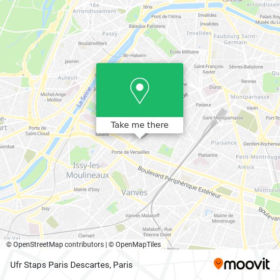 Ufr Staps Paris Descartes map