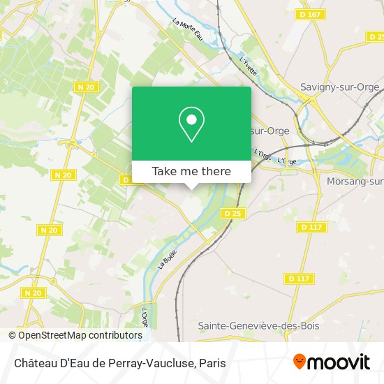 Château D'Eau de Perray-Vaucluse map