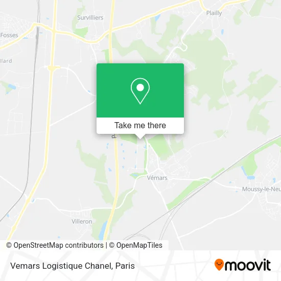 Vemars Logistique Chanel map