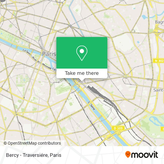 Bercy - Traversiére map