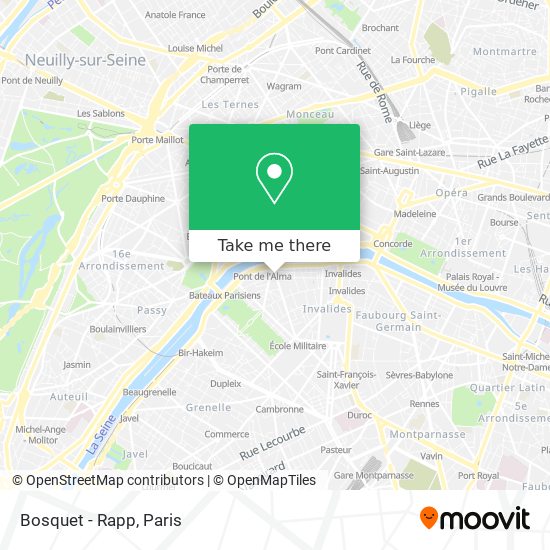 Mapa Bosquet - Rapp