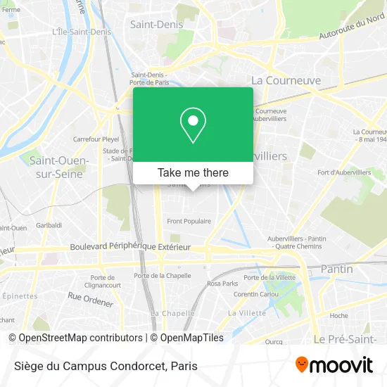 Siège du Campus Condorcet map