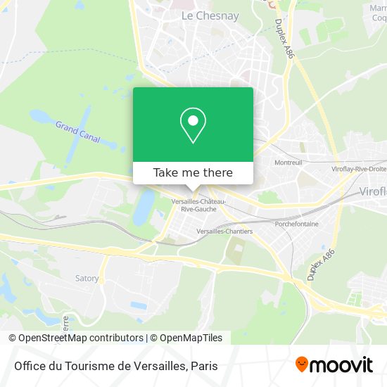Mapa Office du Tourisme de Versailles