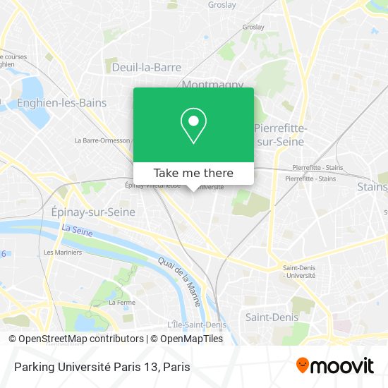 Mapa Parking Université Paris 13