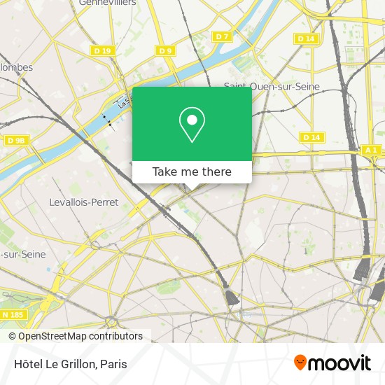 Mapa Hôtel Le Grillon