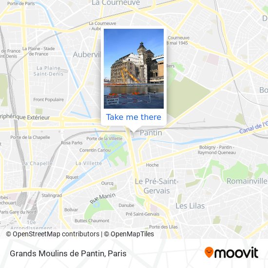 Grands Moulins de Pantin map