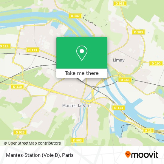 Mantes-Station (Voie D) map