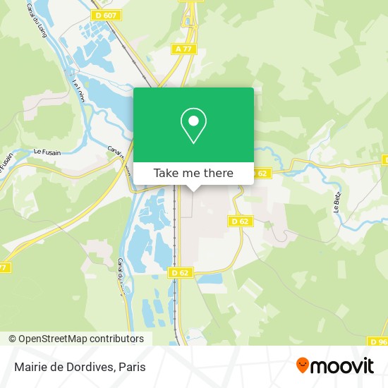 Mapa Mairie de Dordives