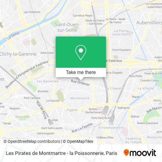 Les Pirates de Montmartre - la Poissonnerie map