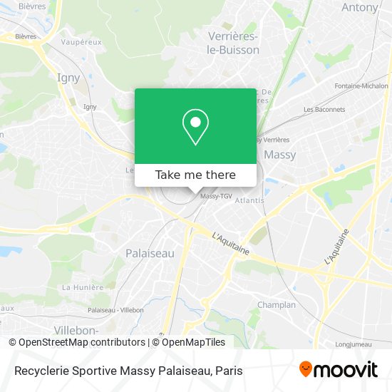 Recyclerie Sportive Massy Palaiseau map