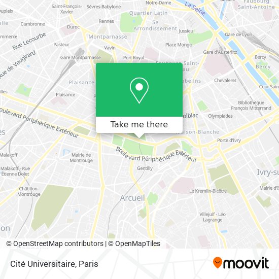 Cité Universitaire map