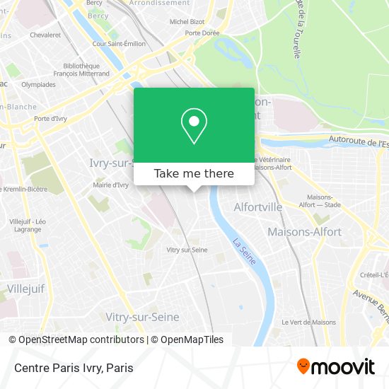 Centre Paris Ivry map