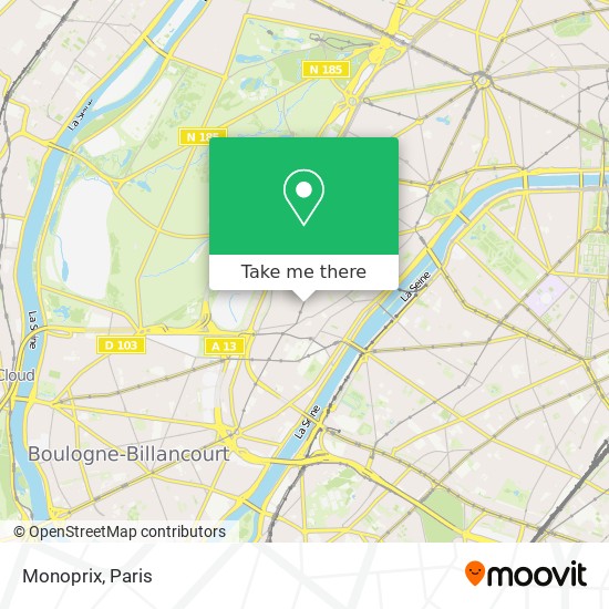 Mapa Monoprix