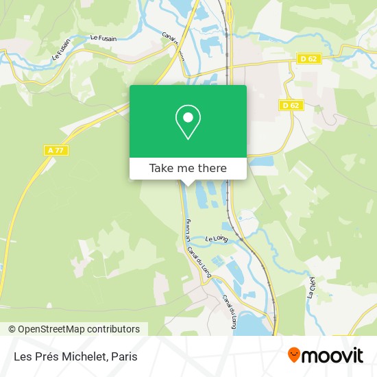 Mapa Les Prés Michelet