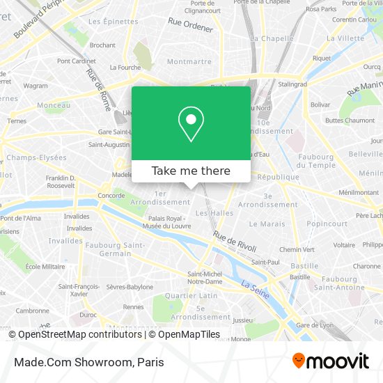 Made.Com Showroom map