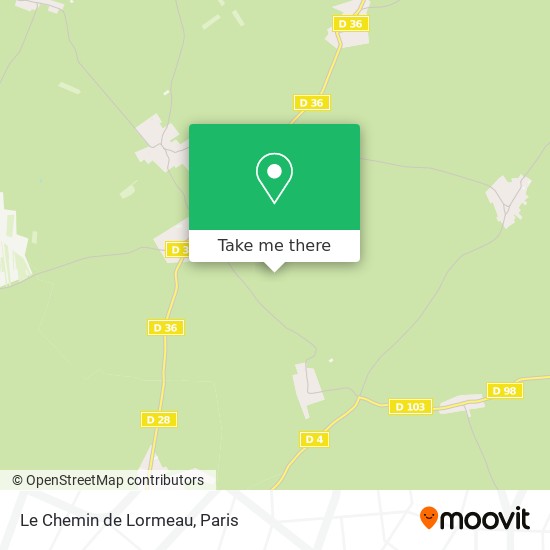 Mapa Le Chemin de Lormeau