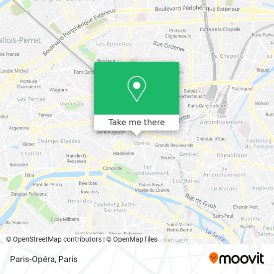 Paris-Opéra map