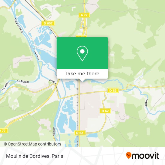 Moulin de Dordives map