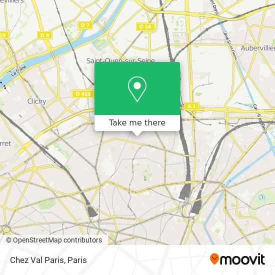 Mapa Chez Val Paris