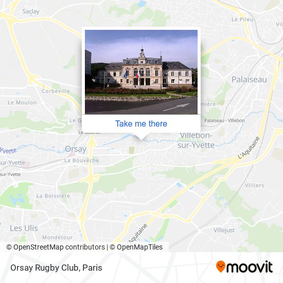 Mapa Orsay Rugby Club