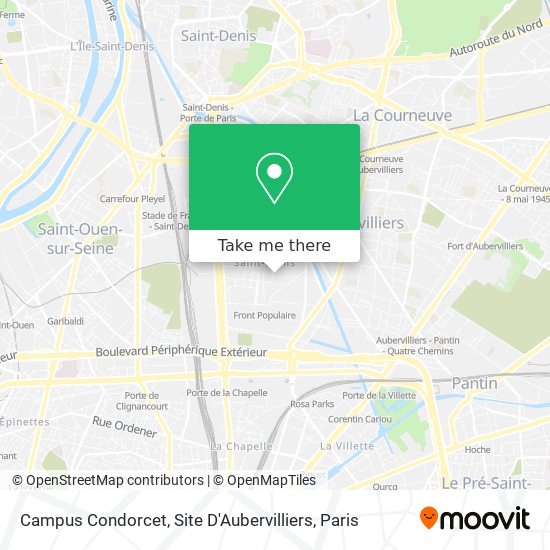 Campus Condorcet, Site D'Aubervilliers map