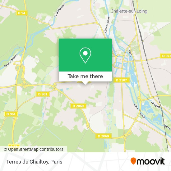 Terres du Chailtoy map