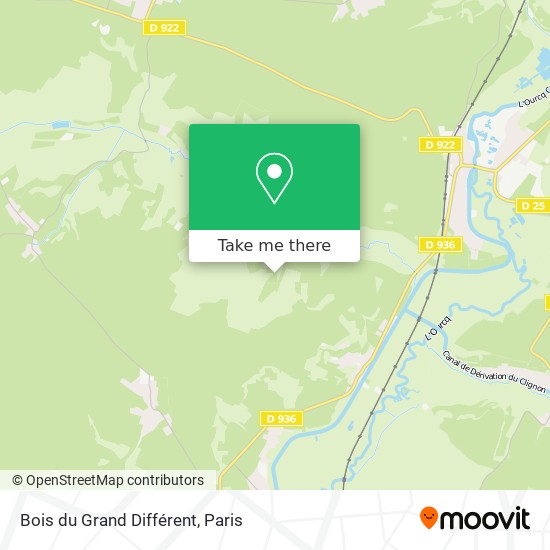 Bois du Grand Différent map