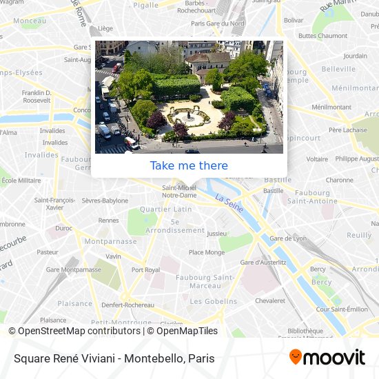 Square René Viviani - Montebello map