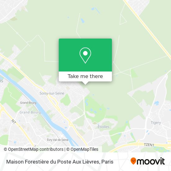 Maison Forestière du Poste Aux Lièvres map