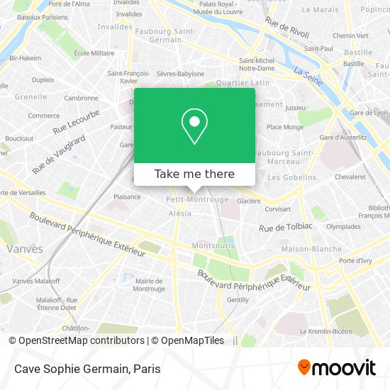 Mapa Cave Sophie Germain