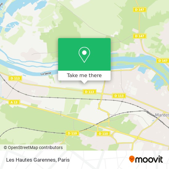 Les Hautes Garennes map