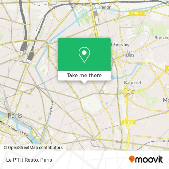 Le P'Tit Resto map