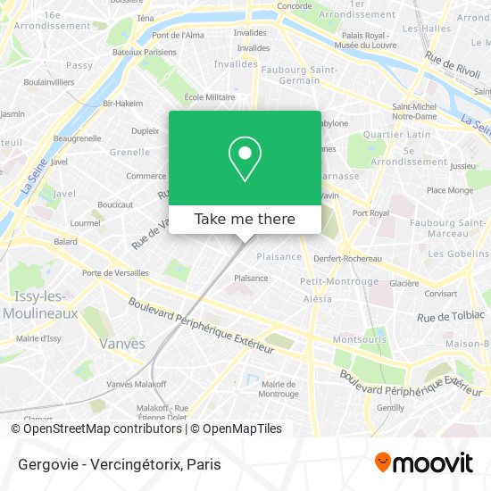 Mapa Gergovie - Vercingétorix