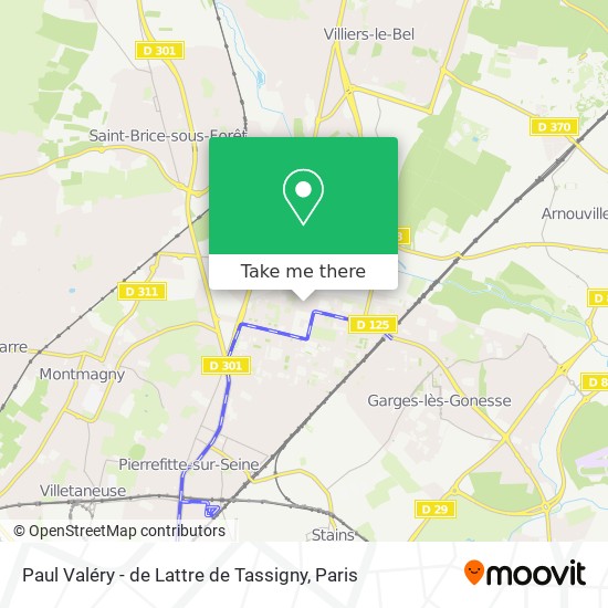 Paul Valéry - de Lattre de Tassigny map