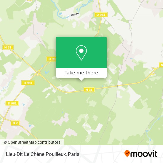 Mapa Lieu-Dit Le Chêne Pouilleux